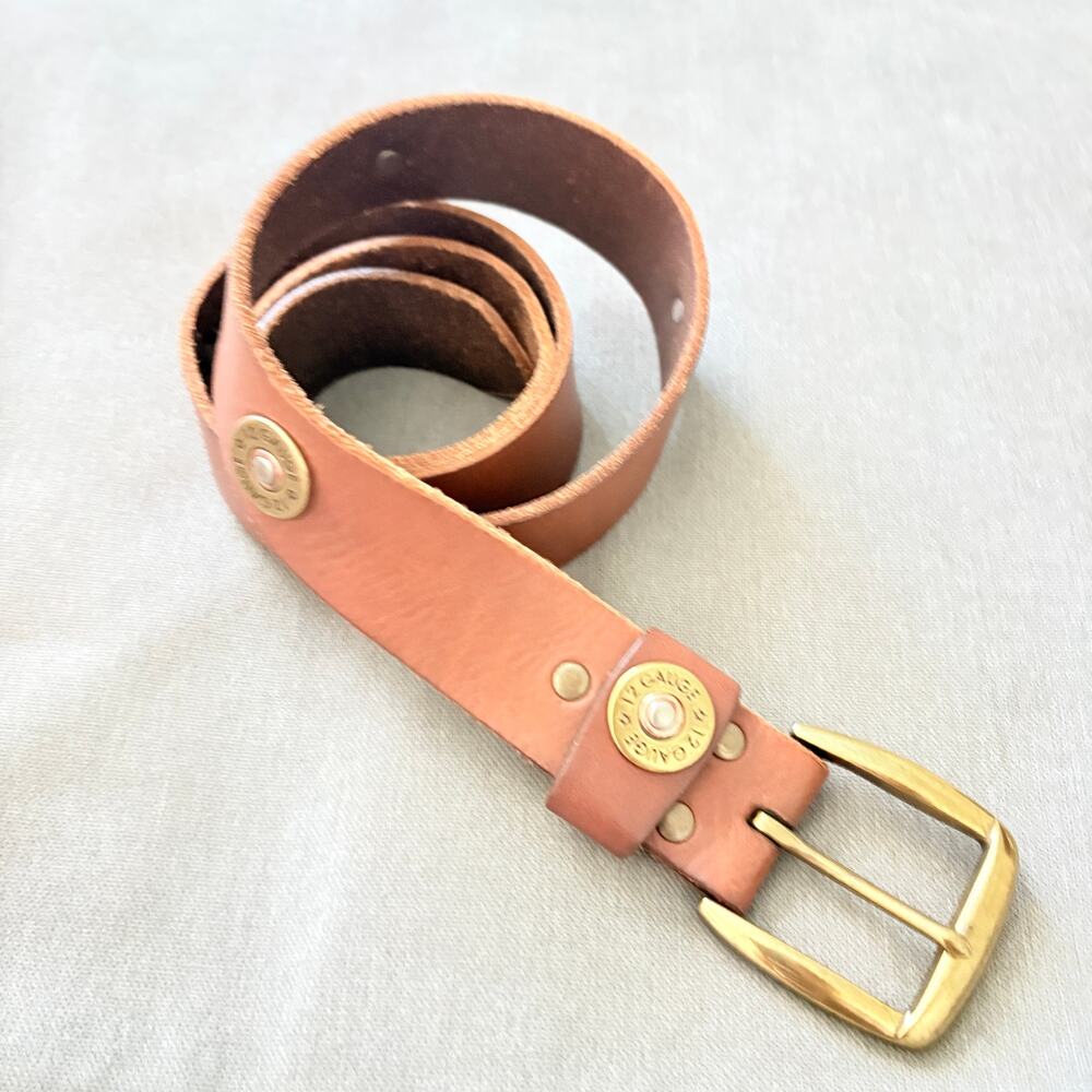 Nocona Belt Co Genuine Leather Belt Size 38  Shotgun Shell Western Brown